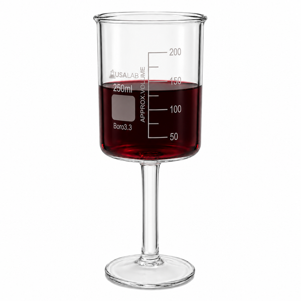USA Lab Beaker Wine Glass – Borosilicate 3.3 – 250mL