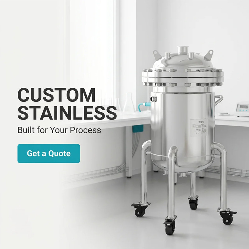Custom stainless steel tanks built to spec