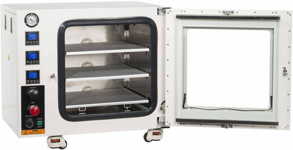 Ai 3.2 CF Vacuum Oven 250C UL Certified 316L SST Optional with 3 Heating Shelves- 110V, 220V