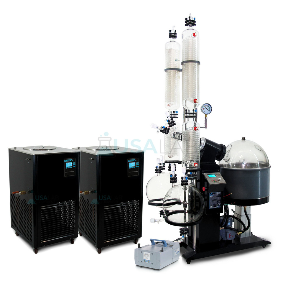 USA Lab 50L Dual Setup Explosion Proof Rotary Evaporator Turnkey System