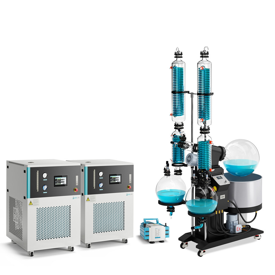 USA Lab 50L Dual Setup Explosion Proof Rotary Evaporator Turnkey System