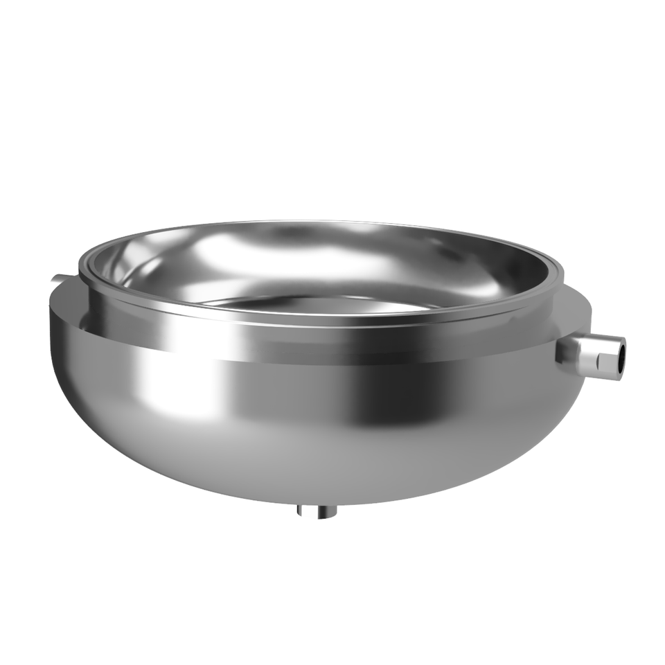 USA Lab 12" Hemi Jacketed Collection Base with 3 - 1/2" FNPT