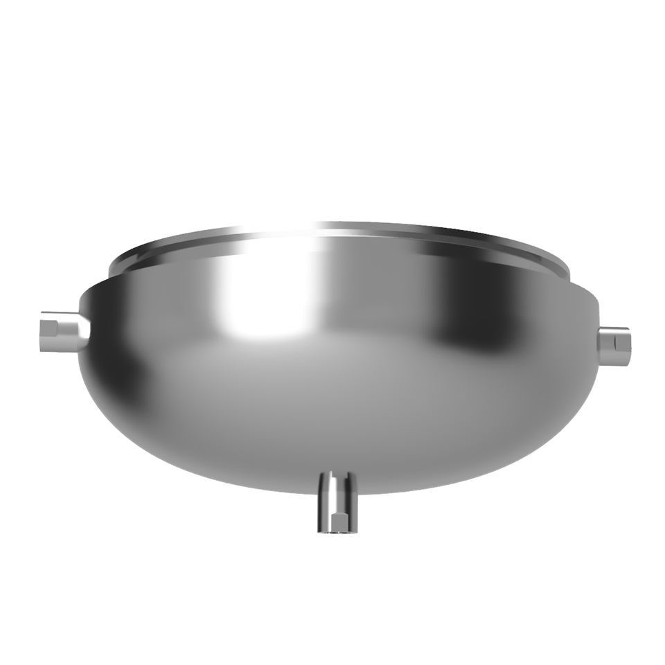 USA Lab 12" Hemi Jacketed Collection Base with 3 - 1/2" FNPT