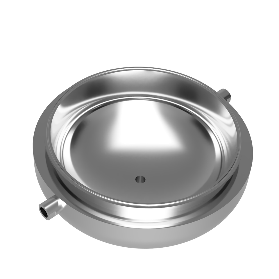 USA Lab 12" Hemi Jacketed Collection Base with 3 - 1/2" FNPT