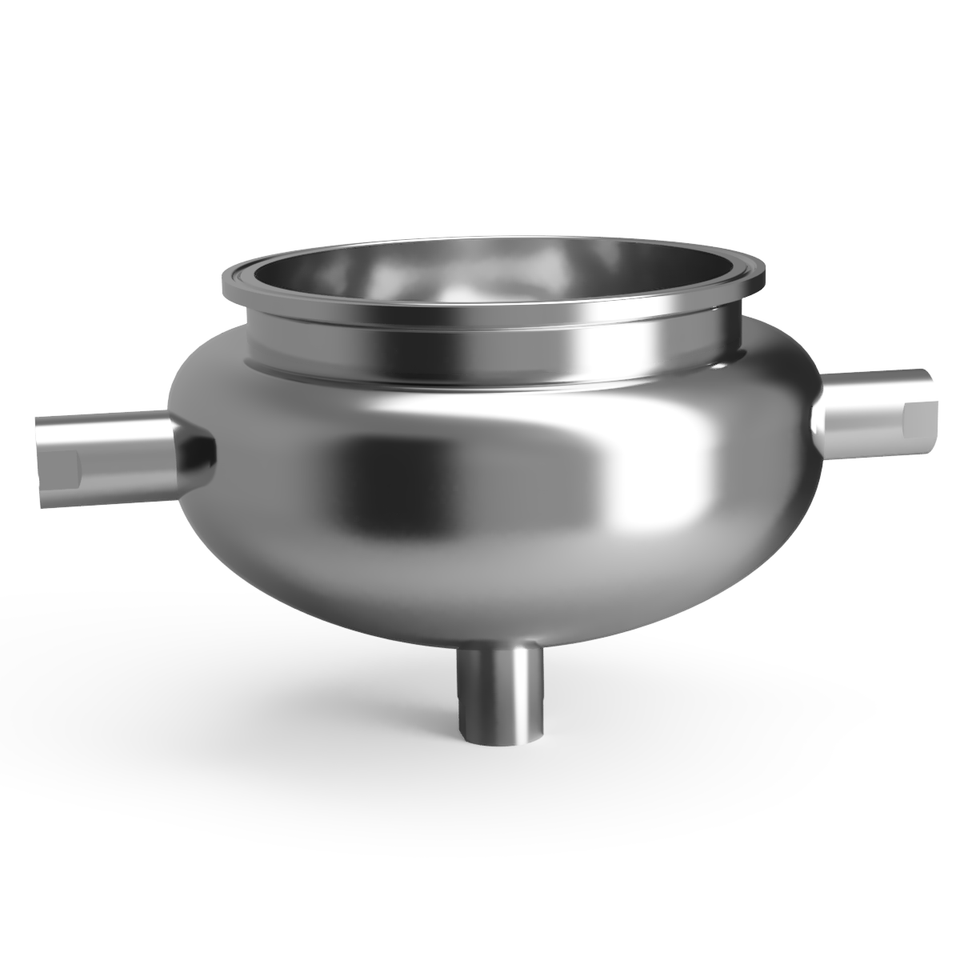 USA Lab 6" Hemi Jacketed Collection Base with 3 - 1/2" FNPT