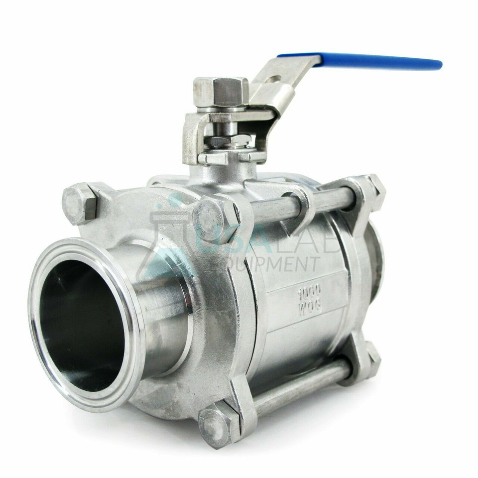 2" Tri-Clamp Ball Valve Sanitary Stainless 304 - 1000PSI