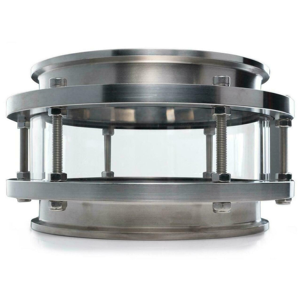 Tri-Clamp Sanitary Short Sight Glass Stainless 304- Various Sizes - 1.5", 2", 3", 6", 12"