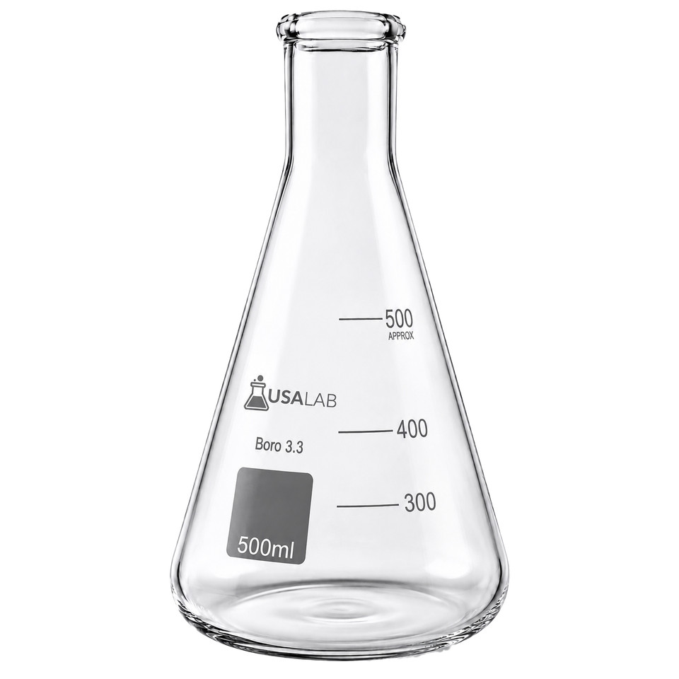 USA Lab Erlenmeyer Flask made from Borosilicate 3.3 glass for laboratory mixing heating and storage