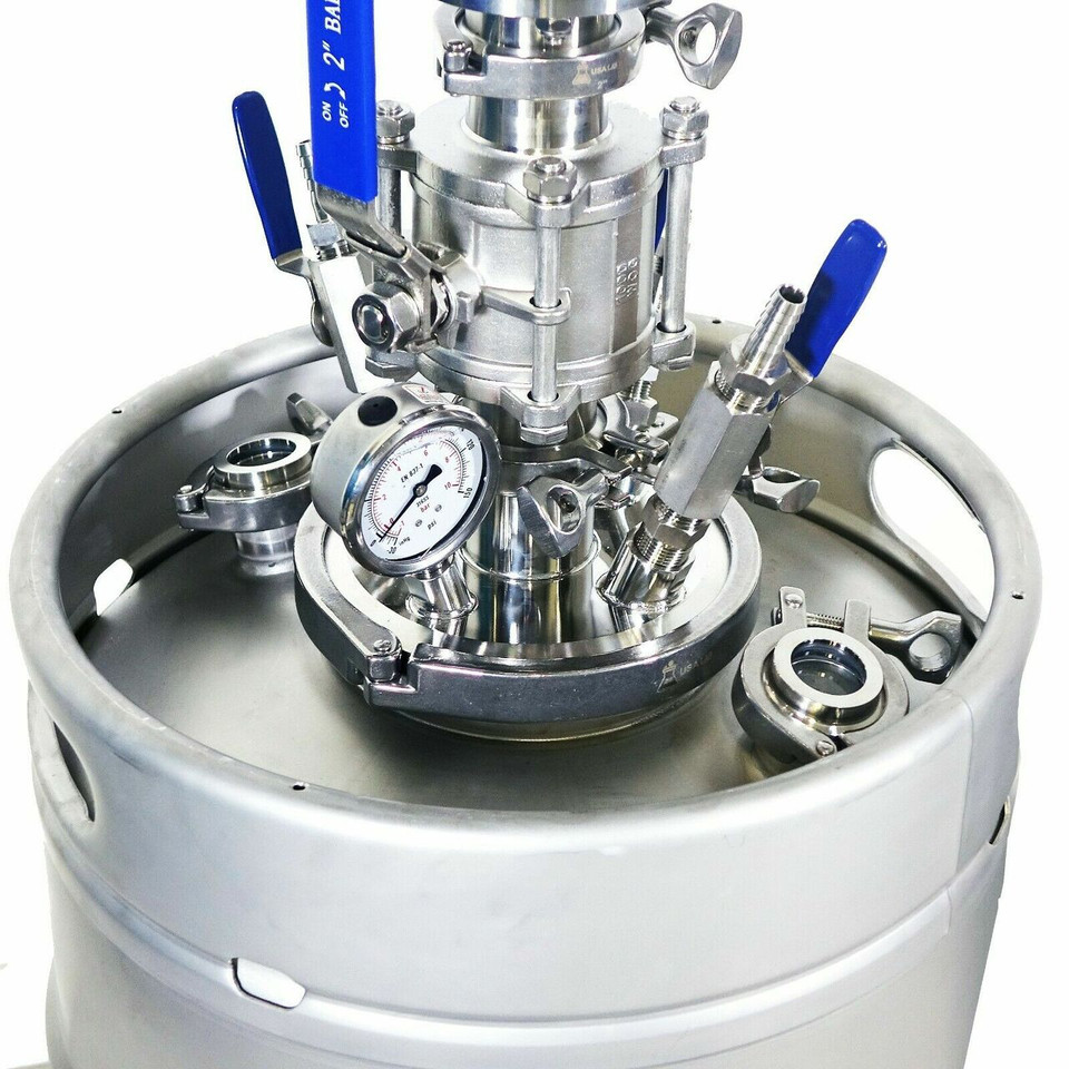 12" Pressurized Buchner Funnel with 50L or 100L Keg