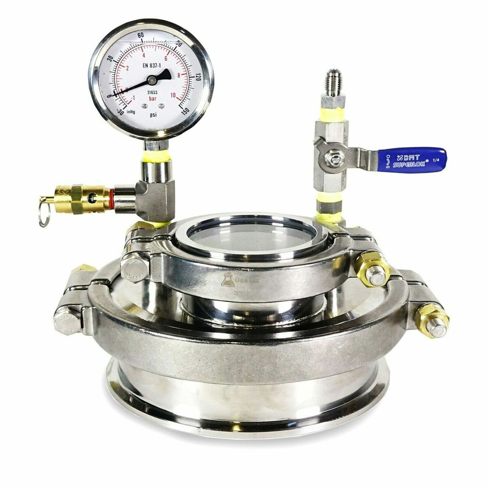 Diamond Miner 6" Stainless Steel 3" Tri-Clamp Sight Glass