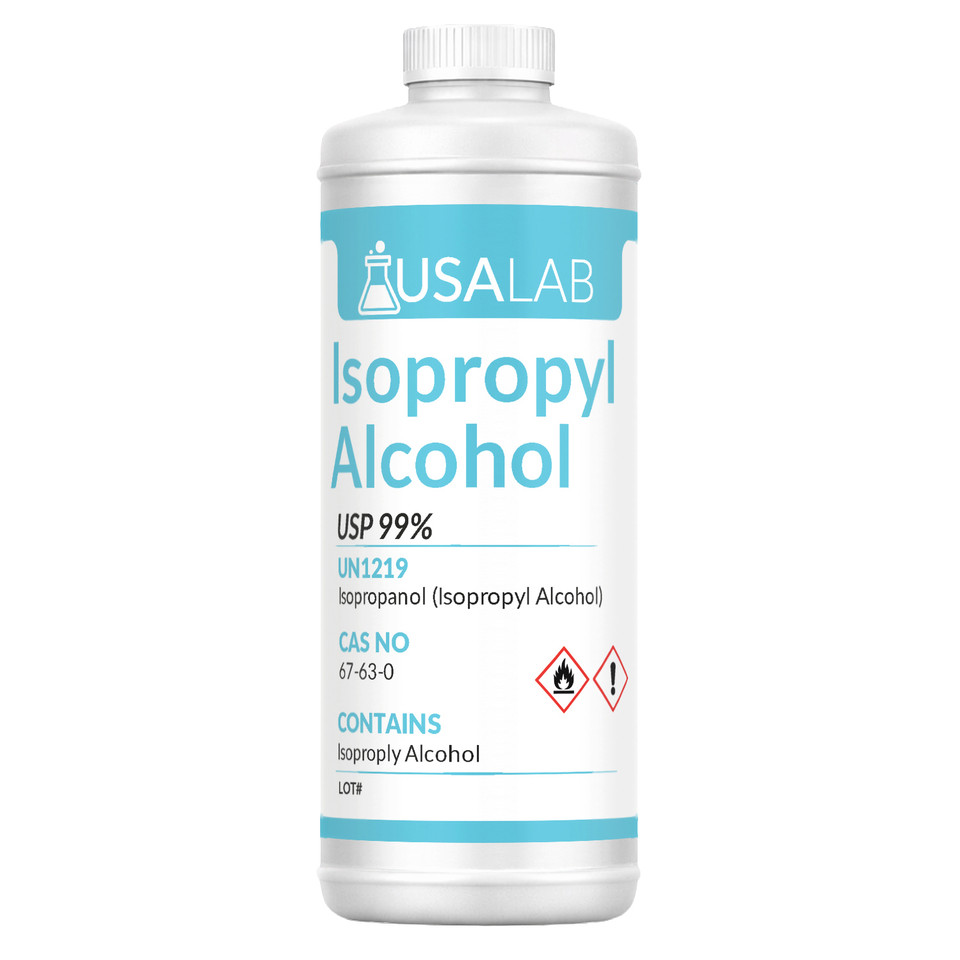 USA Lab Isopropyl Alcohol 99% USP lab grade quart bottle