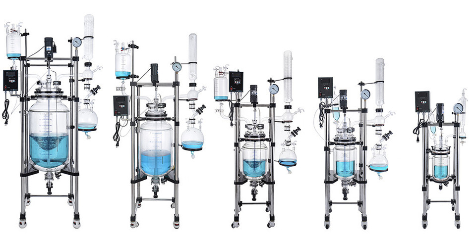 USA Lab 50L Single Jacketed Glass Reactor (Optional ETL, Explosion Proof & Pneumatic Mixers)