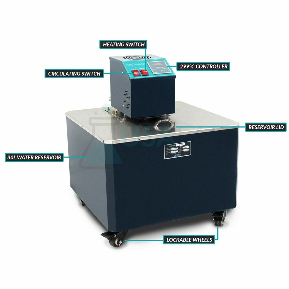 USA Lab 200°C 50L Recirculating Heater RH-50L 18.3L/Min