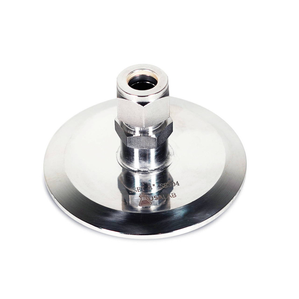 USA Lab Flat Lid w/ 1/2" Compression Superlok - 1.5", 2", 3", 4"