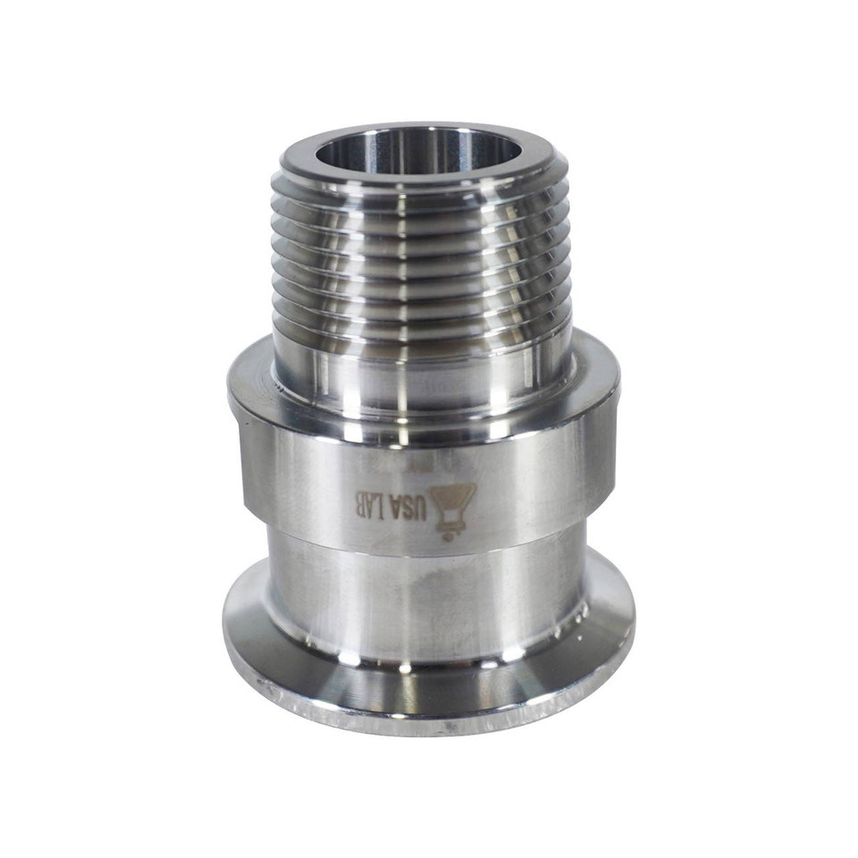 USA Lab 2" Tri-Clamp to MNPT Adapter  - Various Sizes -  1/4",3/8",1/2",3/4",1",1.5",2"