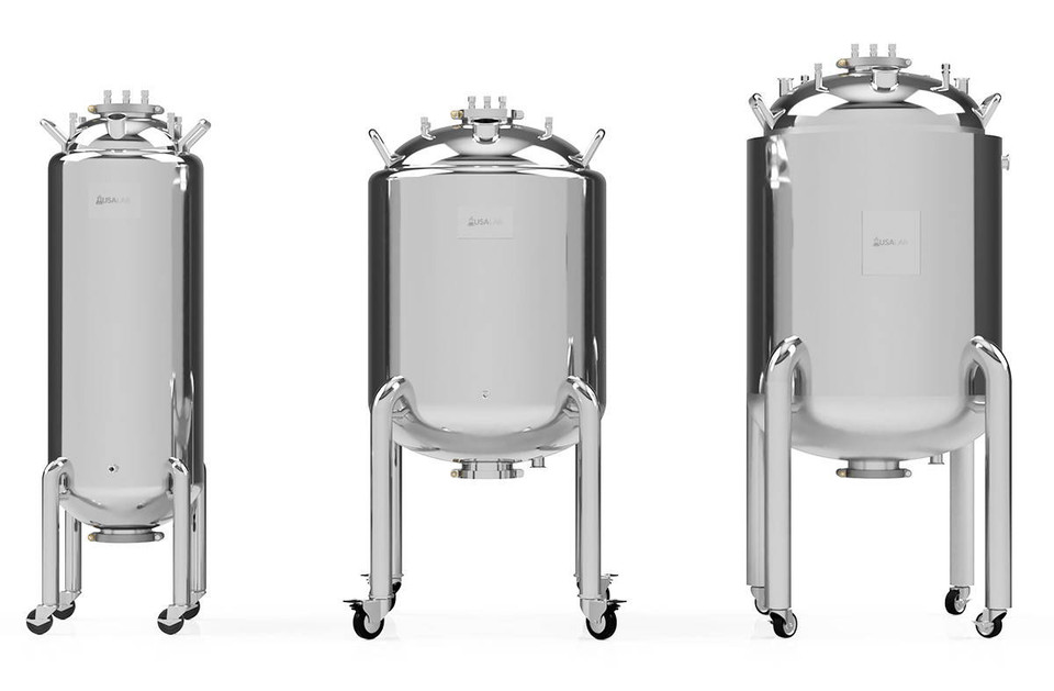 USA Lab ASME Dual Jacketed Solvent Tank w/ Compression - 200LB , 400LB & 600LB  (48LB, 96LB, 192LB & 300LB Butane)