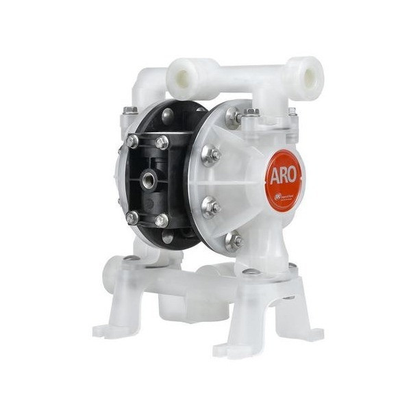 ARO Diaphragm Fluid Transfer Pump, 1/2" , Air Operated, 14 GPM (Constructed Of Polypropylene & Santoprene)