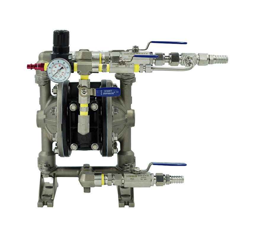 ARO Diaphragm Fluid Transfer Pump, 1/2" , Air Operated, 12 GPM (Constructed of Stainless & Santoprene)