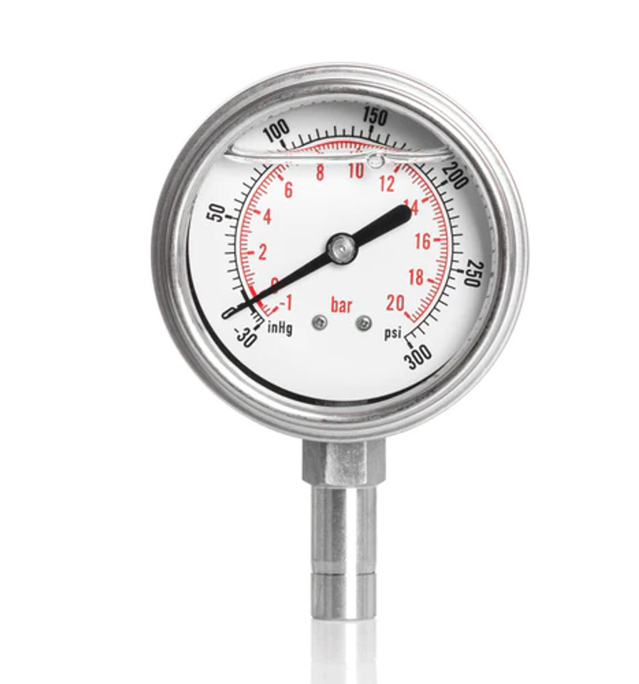 USA Lab Glycerin Compound Compression Gauge- 1/2" Tube Stub
