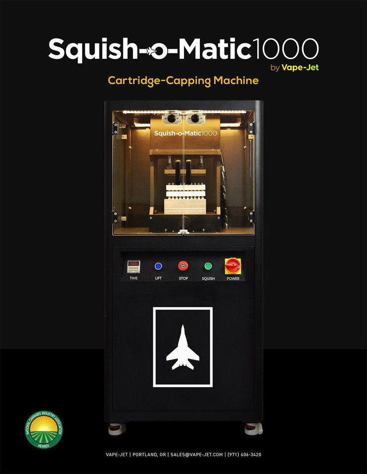 Vape-Jet Squish-o-Matic 1000 Cartridge Capping Machine
