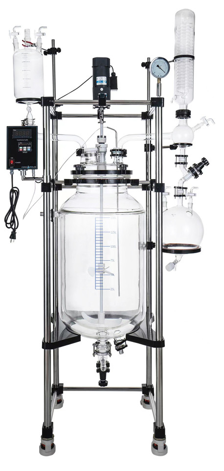 USA Lab 150L Single Jacketed Glass Reactor (ETL Certification to UL and CSA Standards)