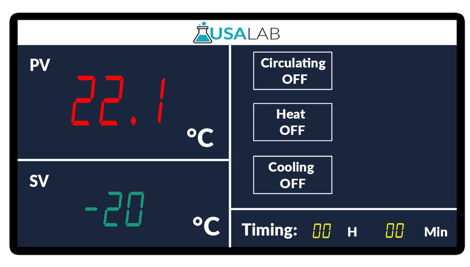 USA Lab -20°C to 180°C 7L Compact Recirculating Heater Chiller 220V UHC-720