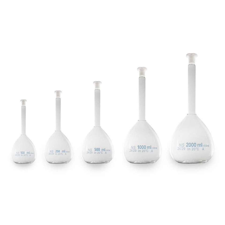 USA Lab Volumetric Flasks - 100mL, 250mL, 500mL, 1L & 2L