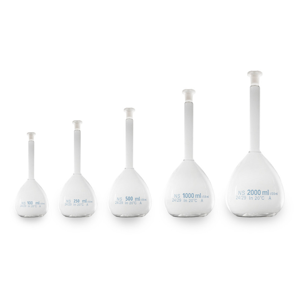 USA Lab Volumetric Flasks - 100mL, 250mL, 500mL, 1L & 2L