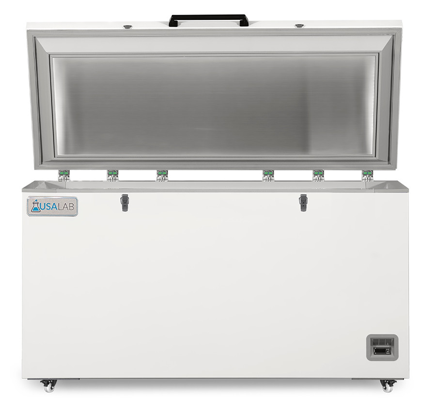 Ultra Chill Series -86 °C chest freezer for secure scientific and medical sample storage.