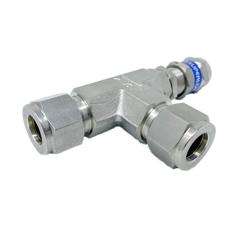 Superlok Inline Relief Valve, 1/2" O.D. Tube, Angle Pattern, Low Pressure, 300psi, 10 to 250psi adjustable range, 316SS - SS-RL4S8
