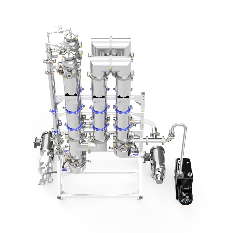 USA Lab 6" Dual Sided Falling Film Evaporator -150L/hr - HYDRA