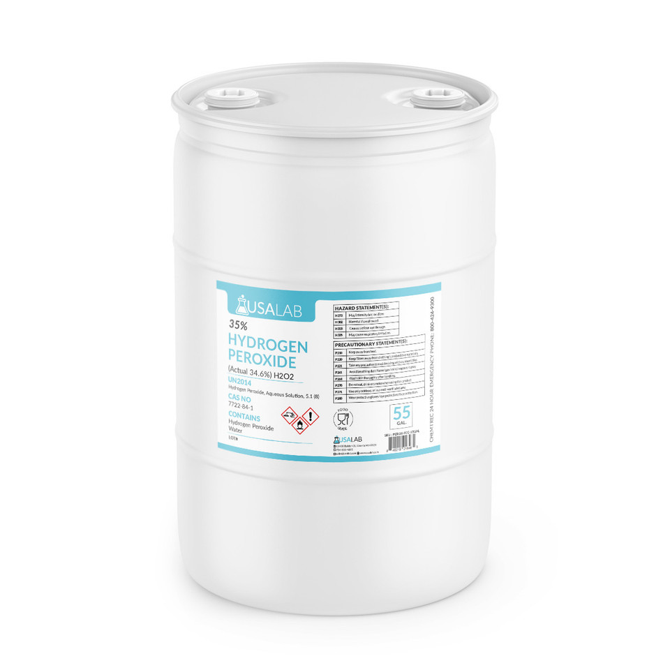 USA Lab Hydrogen Peroxide 35% high purity lab grade 55 gallon drum