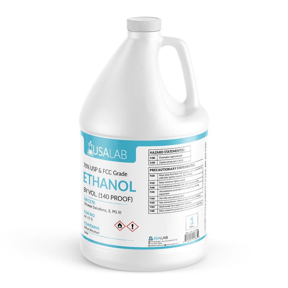 USA Lab 140 Proof Ethanol - 70% - USP & FCC Grade