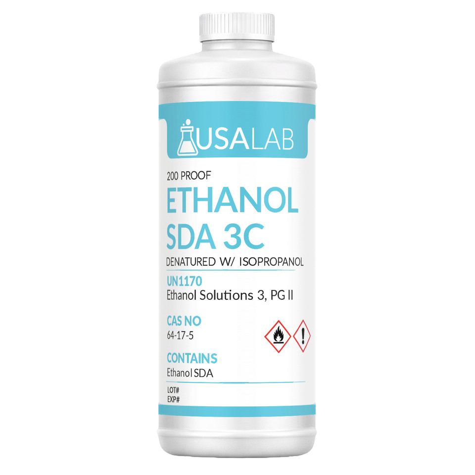 USA Lab ethanol SDA 3C 200 proof denatured with isopropanol