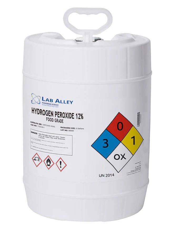 Lab Alley Hydrogen Peroxide 12%- Food Grade,Kosher