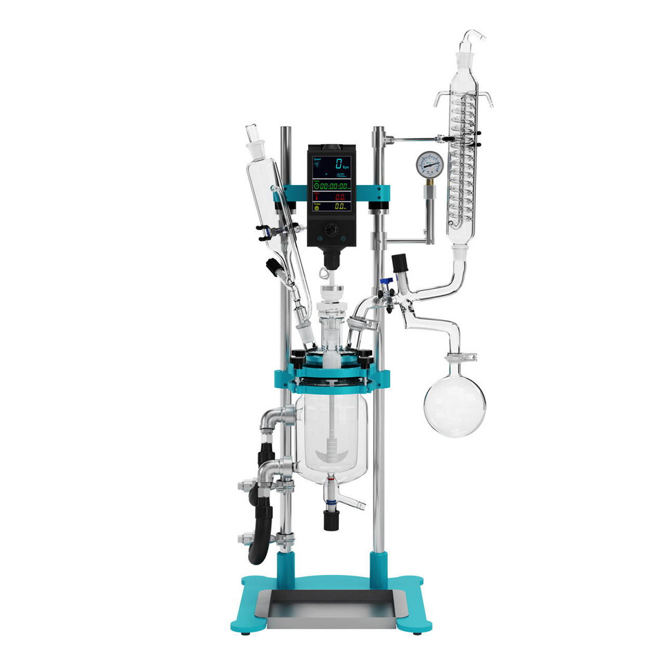USA Lab Benchtop 1L Single Jacketed Glass Reactor
