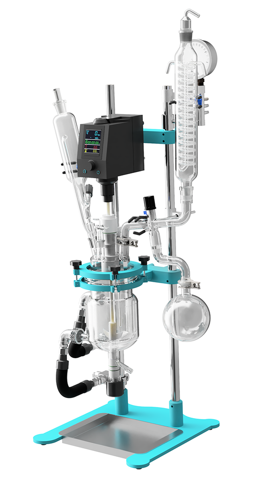 USA Lab Benchtop 2L Single Jacketed Glass Reactor