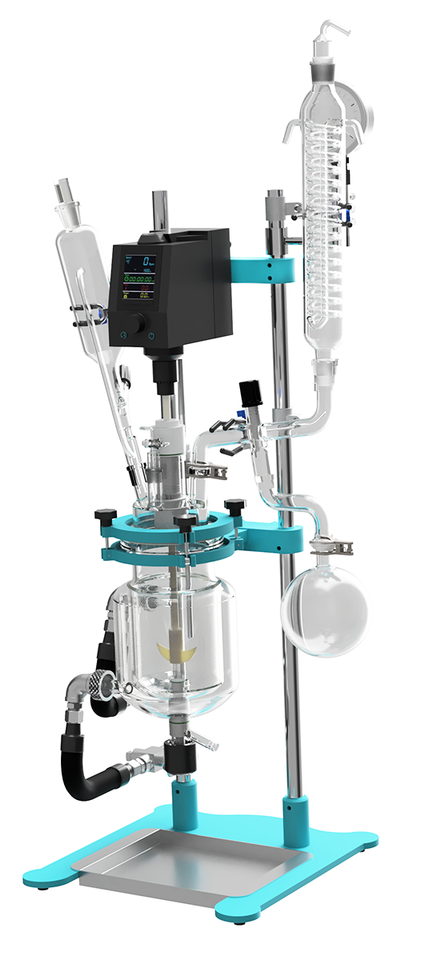 USA Lab Benchtop 2L Single Jacketed Glass Reactor