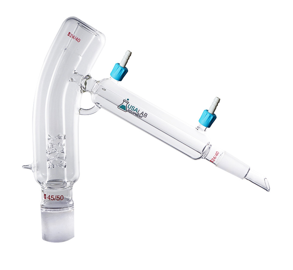 USA Lab 45/50 45° 10L Short Path Vacuum Jacketed Distillation Head GL-14 - 24/40 Outlet