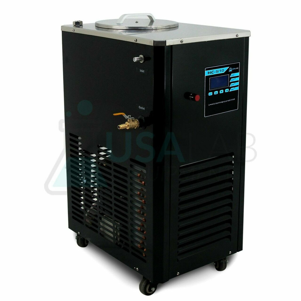 Recertified USA Lab -10ºC 5L Recirculating Heater Chiller HC-5/10 30L/Min 110V
