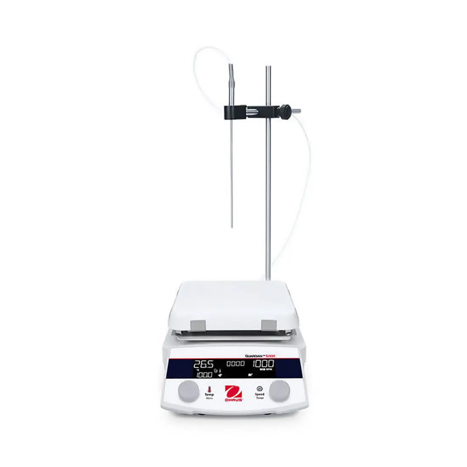 Ohaus Guardian™ 5000 Hotplate-Stirrer, e-G52HS07C, 120V, 7" x 7" Ceramic Plate, 20L Capacity