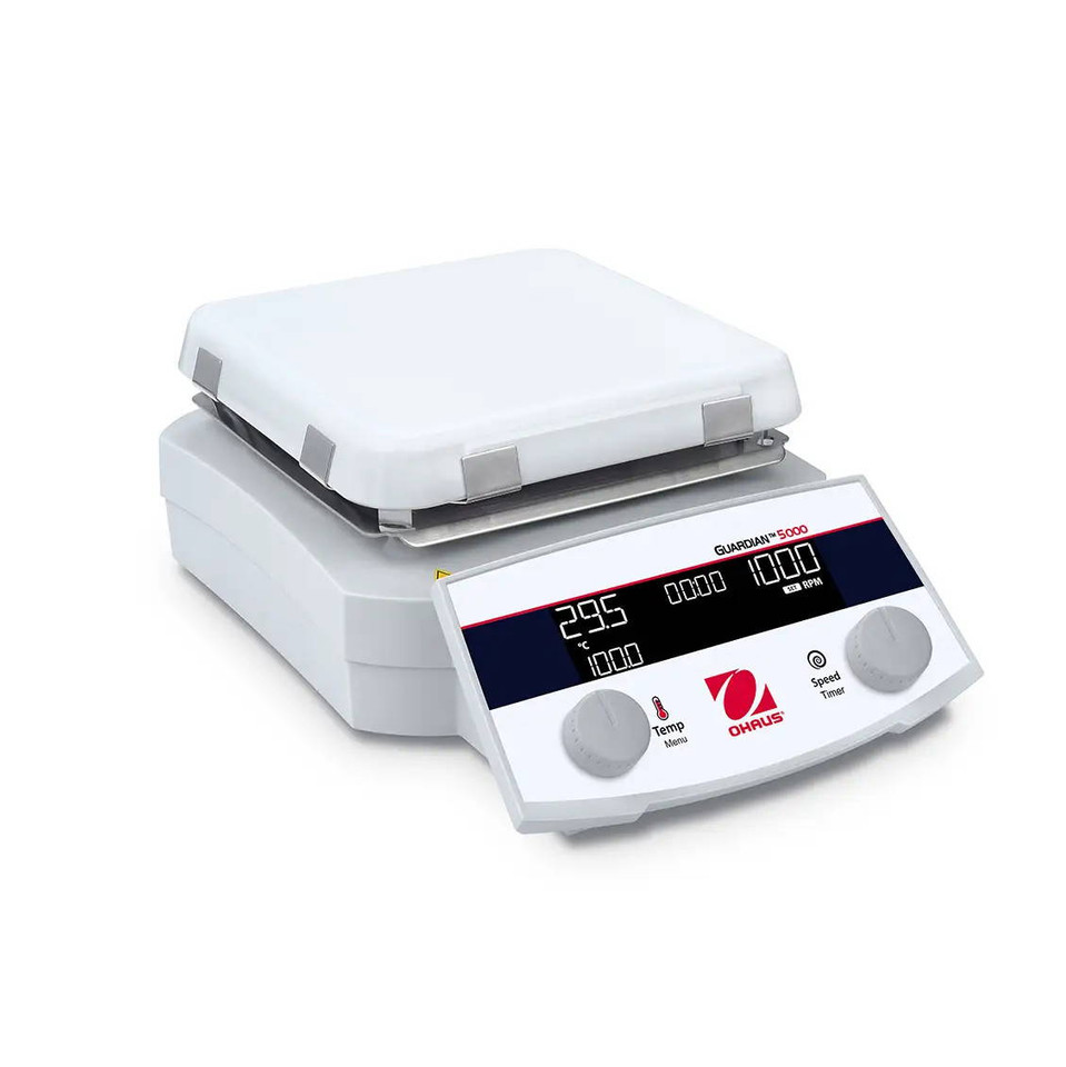 Ohaus Guardian™ 5000 Hotplate-Stirrer, e-G52HS07C, 120V, 7" x 7" Ceramic Plate, 20L Capacity