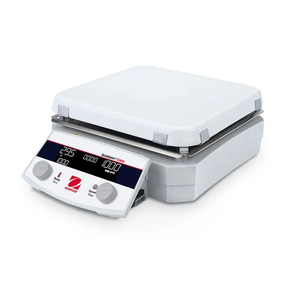 Ohaus Guardian™ 5000 Hotplate-Stirrer, e-G52HS10C, 120V, 10" x 10" Ceramic Plate, 20L Capacity
