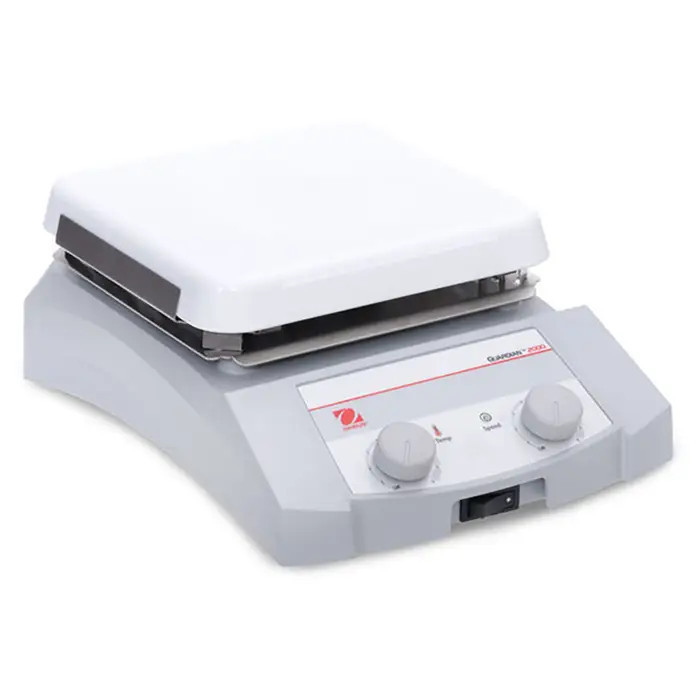 Ohaus Guardian™ 2000 Hotplate-Stirrer, e-G21HS07C, 115V, 60Hz, 7" x 7" Ceramic Plate, 15L Capacity