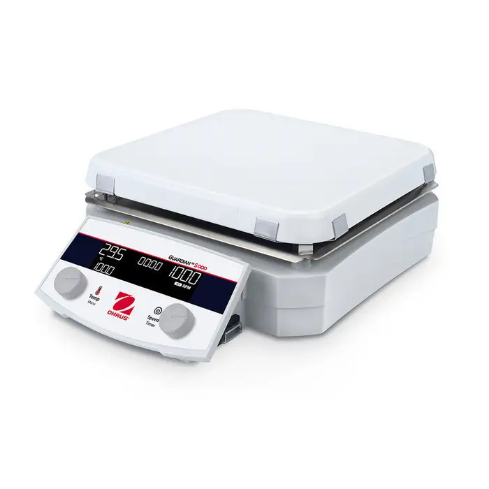 Ohaus Guardian™ 7000 Hotplate-Stirrer, e-G71HS07C, 120V, 7" x 7" Ceramic Plate, 15L Capacity