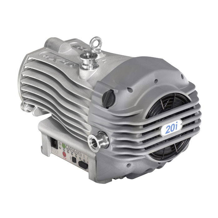 Edwards nXDS20i, nXDS20iC, and nXDS20iR dry scroll vacuum pumps — oil-free compact lab pumps with ISO-KF flanges, quiet operation, and low-maintenance design.