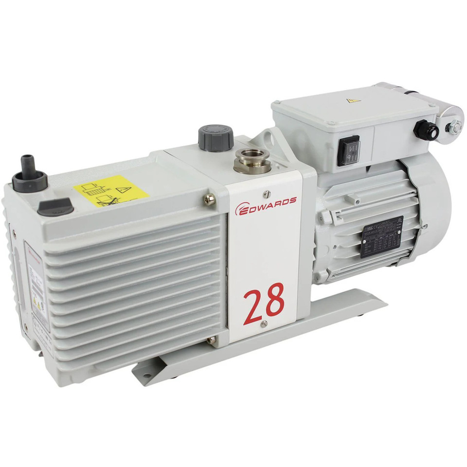 Edwards E2M28 Two-Stage Rotary Vane Vacuum Pump, 21 cfm
