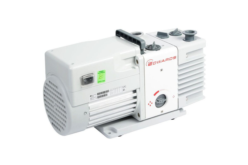 Edwards RV12 8.4 CFM Two-Stage Rotary Vane Vacuum Pump, 115/230V, 1-Ph, Factory Set 115V