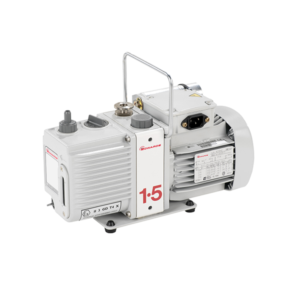 Edwards Two-stage rotary vane vacuum pump 1CFM, compact lab unit