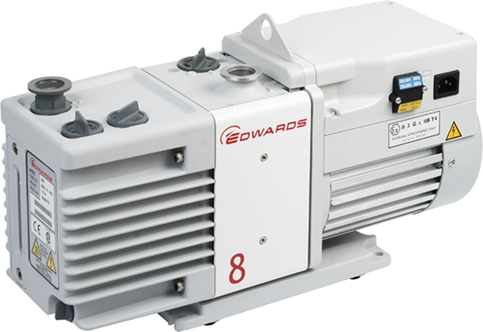 Edwards RV12 8.4 CFM Two-Stage Rotary Vane Vacuum Pump, 115/230V, 1-Ph